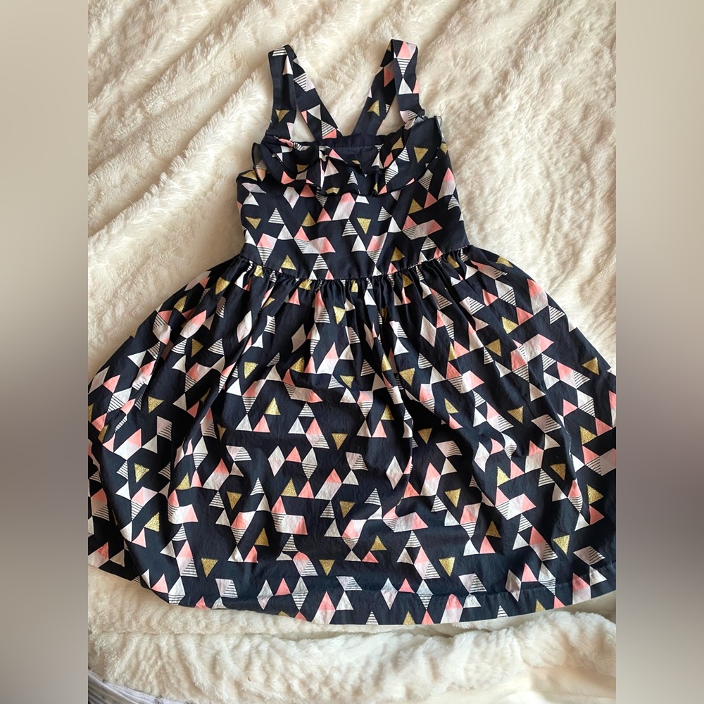Girls Size 6 Geometric Crossback Dress
